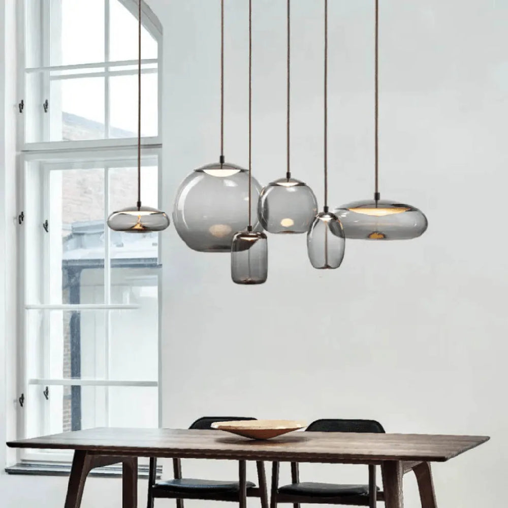 
                      
                        Veil of Twilight Smokey Finish Pendant Light (0669/L)
                      
                    