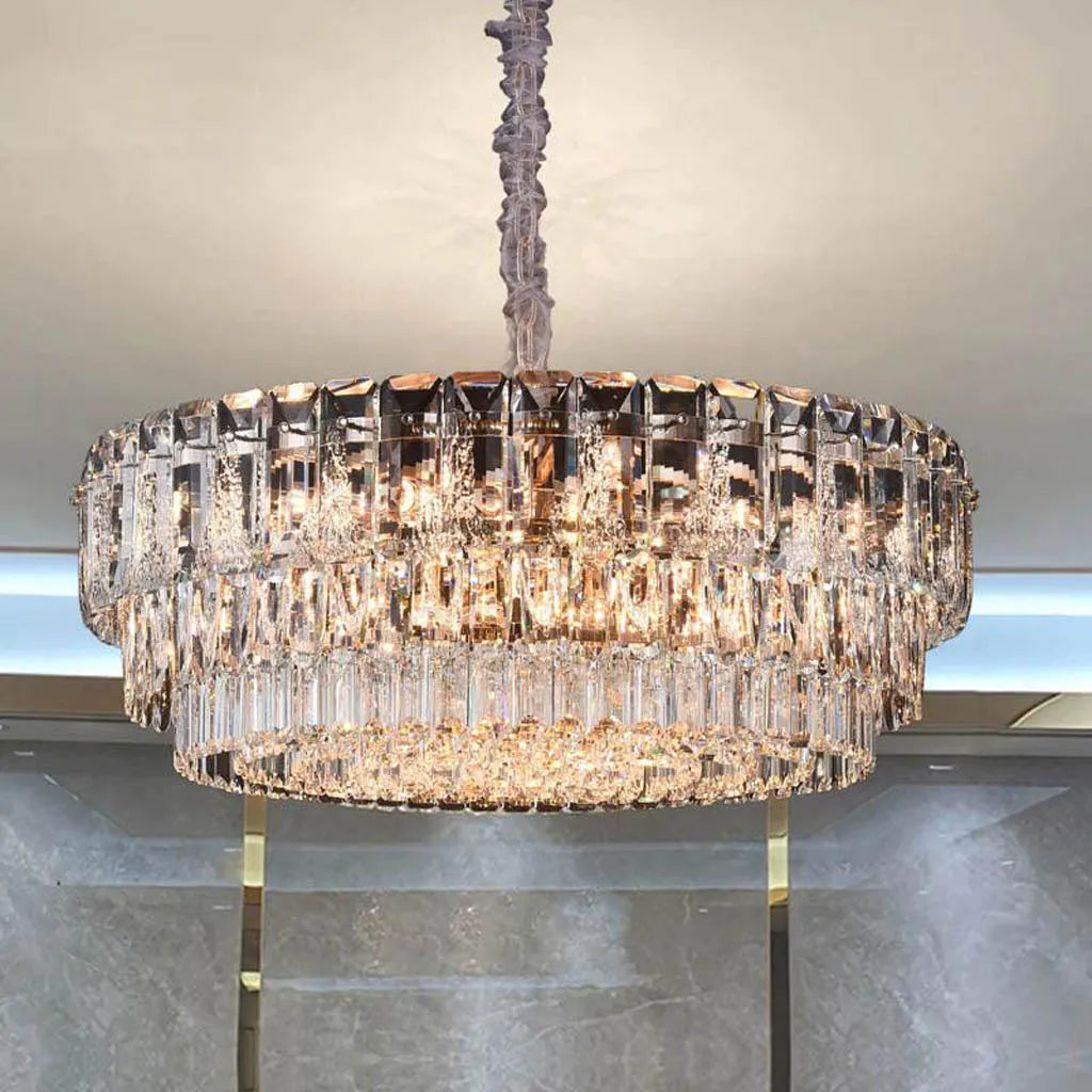 Mystical Rose Gold Finish Crystal Chandelier (2218)