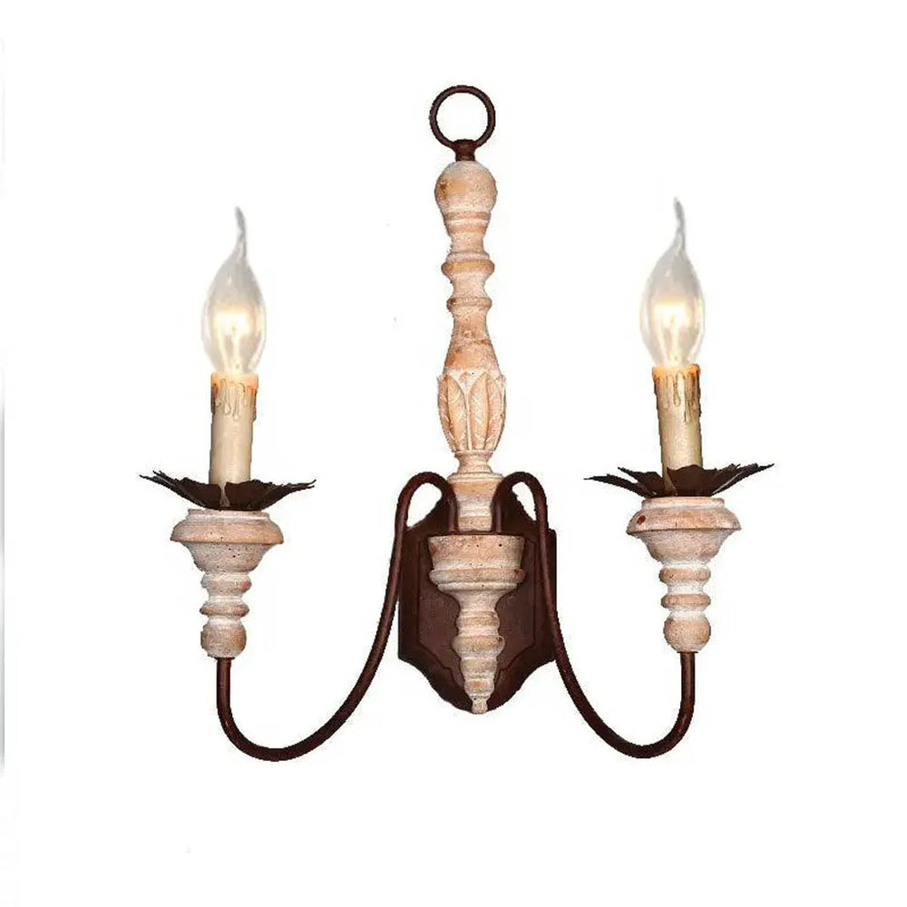 
                      
                        Candle Sconce Antique Wood Wall Light (9034/2)
                      
                    