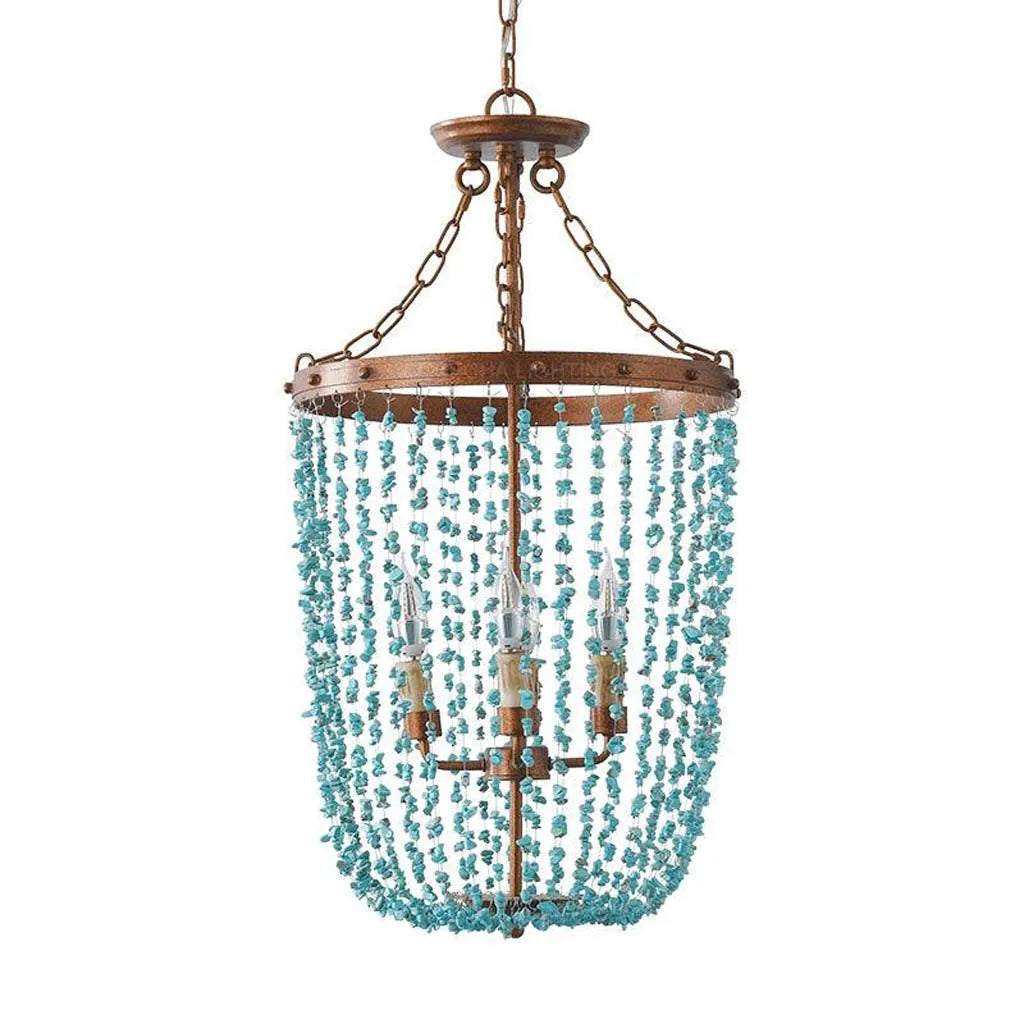 Aqua Gem Bohemian Look Antique Chandelier (9120/4)