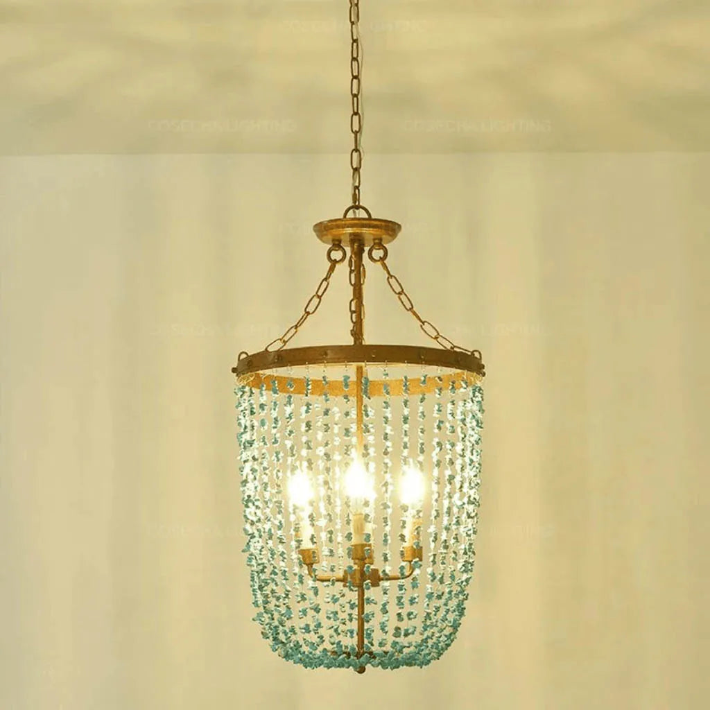 Aqua Gem Bohemian Look Antique Chandelier (9120/4)