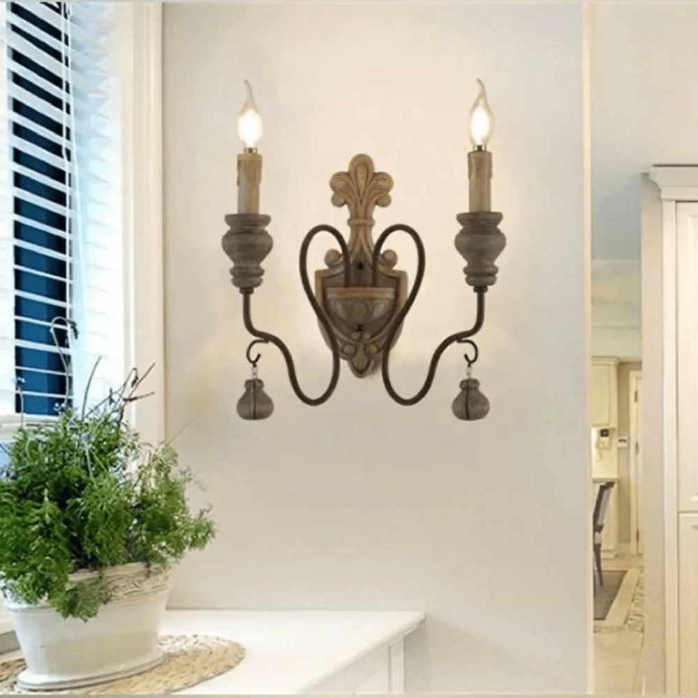 
                      
                        Unique Old Wood With Hardware Decorative Wall Lamp by Gloss (9122/2)
                      
                    