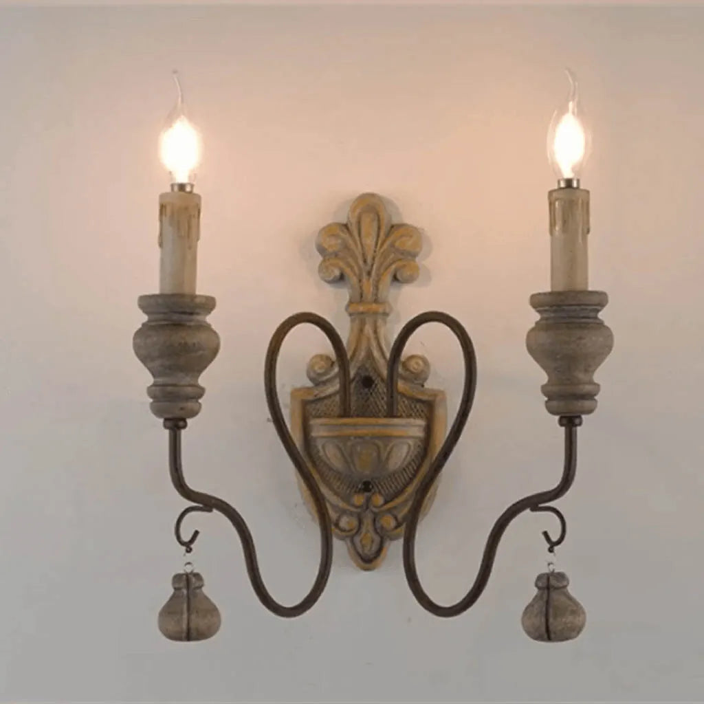 Unique Old Wood With Hardware Decorative Wall Lamp by Gloss (9122/2)