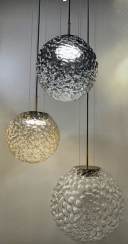 Amber & Gray Ball Pendant Light by Gloss (01058/S) - Ashoka Lites