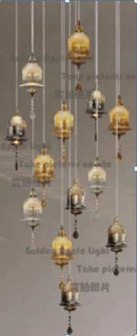 Amber + Grey+ Clear Light Chandelier by Gloss (01094/13) - Ashoka Lites