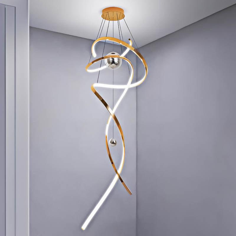 
                      
                        LED Strip Chandelier by Gloss (003) - Best Chandelier for Living Room decor
                      
                    