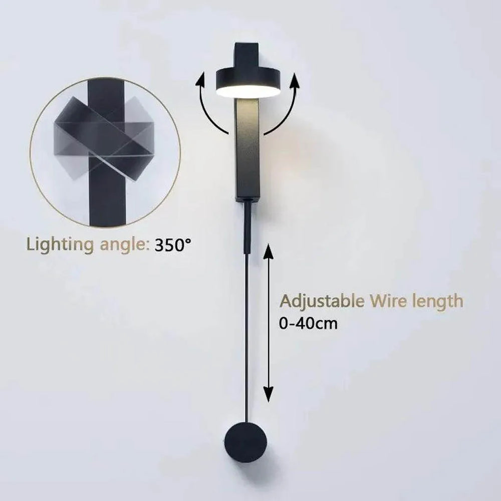 
                      
                        Unique Design Creative Art-Deco Black  Bedside Led Wall Lamp by Gloss (B854)
                      
                    