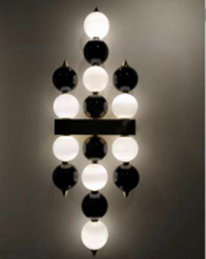 
                      
                        Black and white Glass Ball LED Wall Lamp by Gloss (XQ6026) - Ashoka Lites
                      
                    