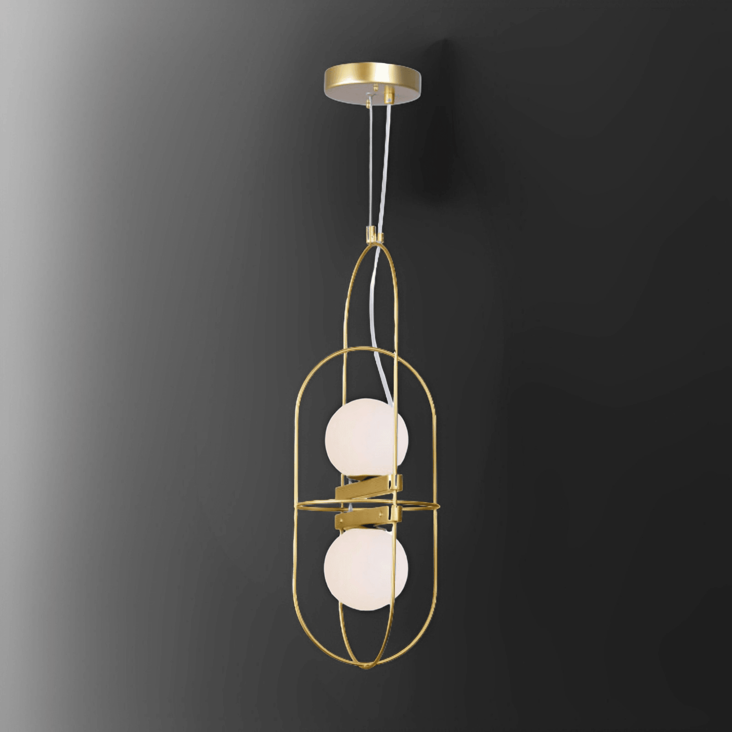 Brass Finish Pendant Lamp by Gloss (0925/2) - Ashoka Lites