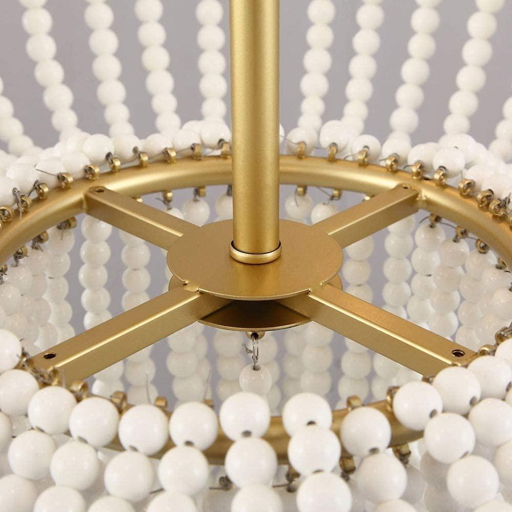 
                      
                        Luxury White and Gold Ceramic Beads Double Height Chandelier by Gloss (9342/8) - Ashoka Lites
                      
                    