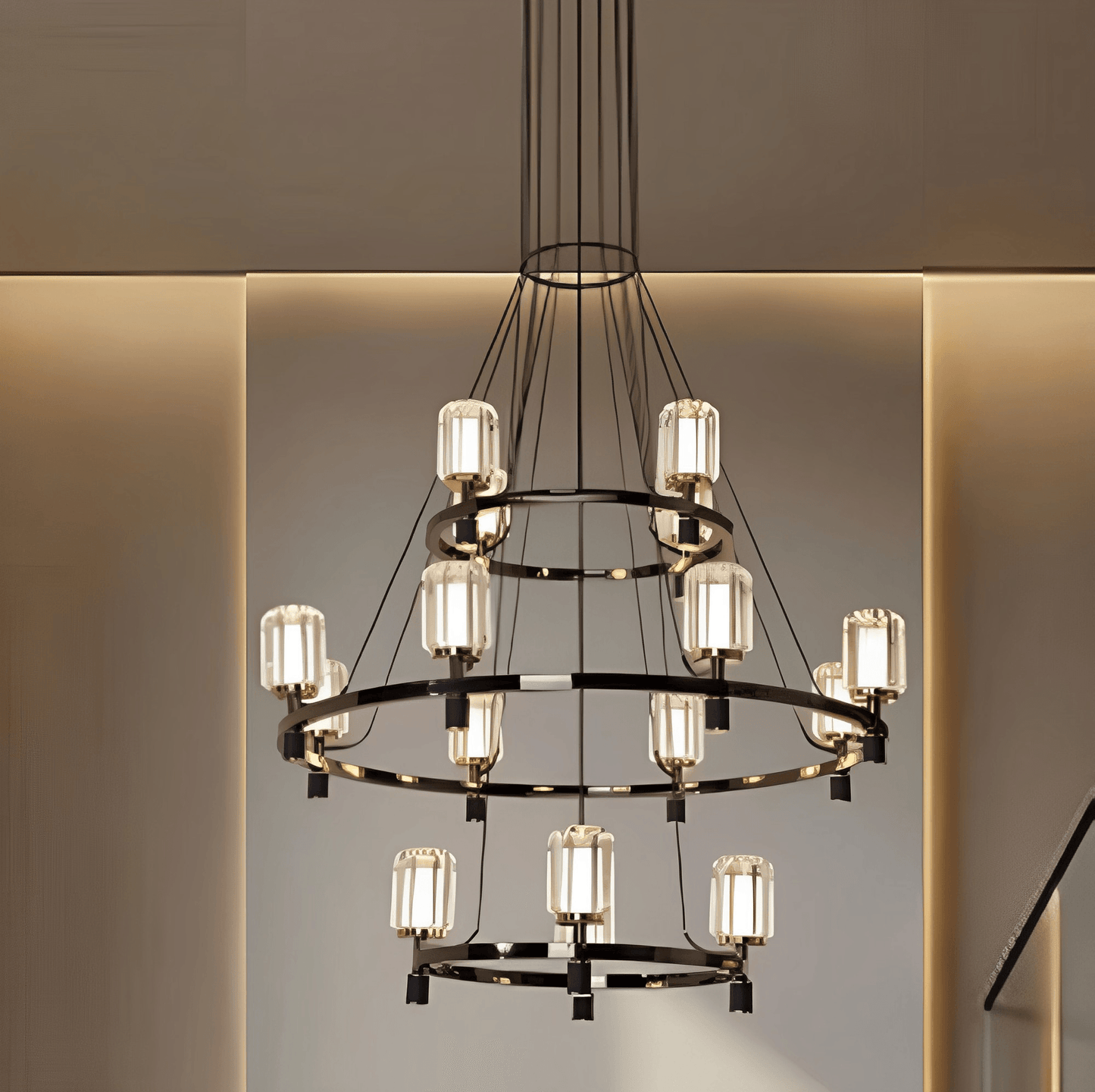 Cleara Chandelier by Gloss (P0738-16A) - Ashoka Lites