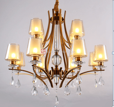 Crystal Chandelier by Gloss (D68010-8+4) - Ashoka Lites