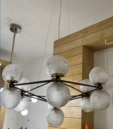 Double Glass Ball Chandelier by Gloss (5111-13) - Ashoka Lites