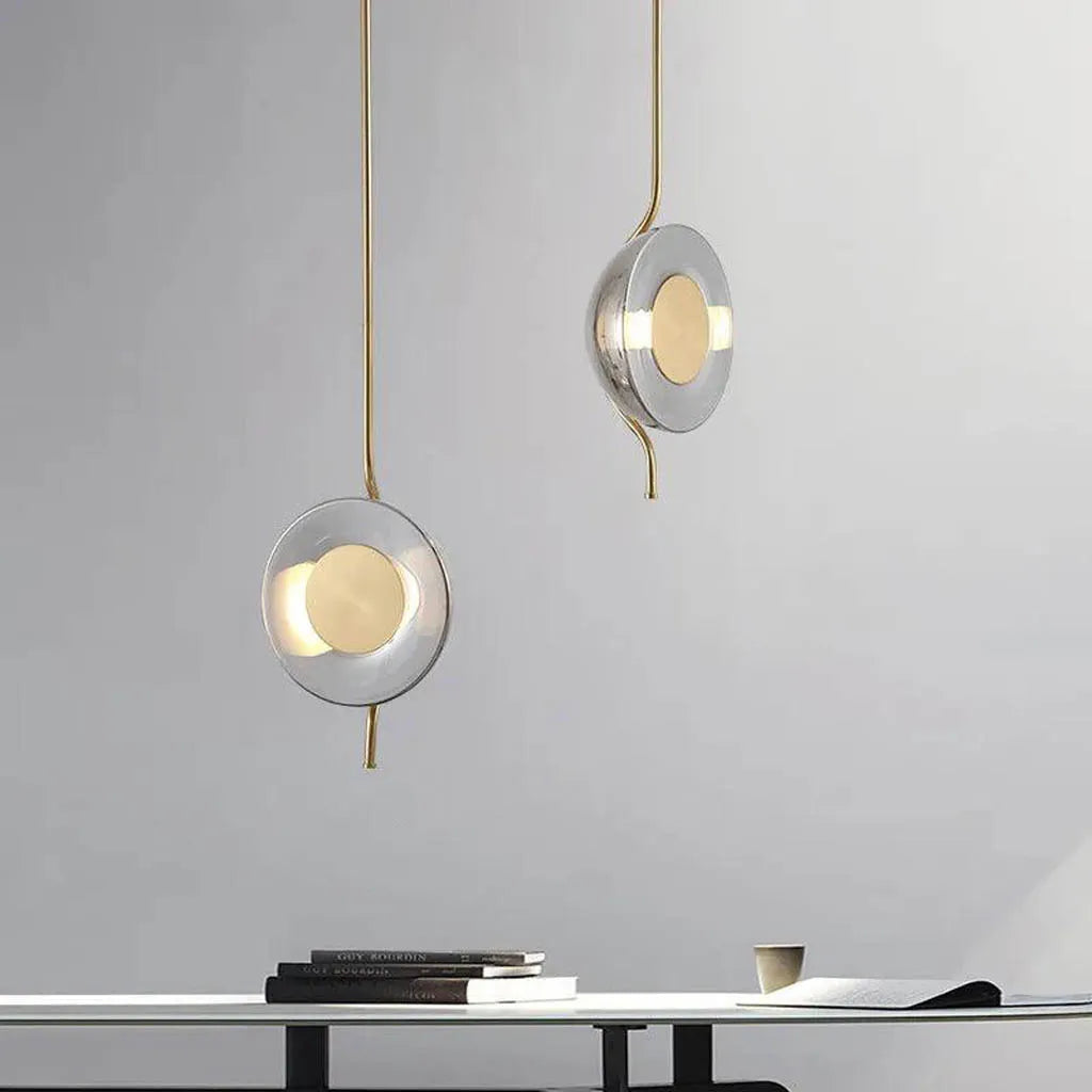 Round Iron Glass LED Pendant Light by Gloss (DP0341/250)