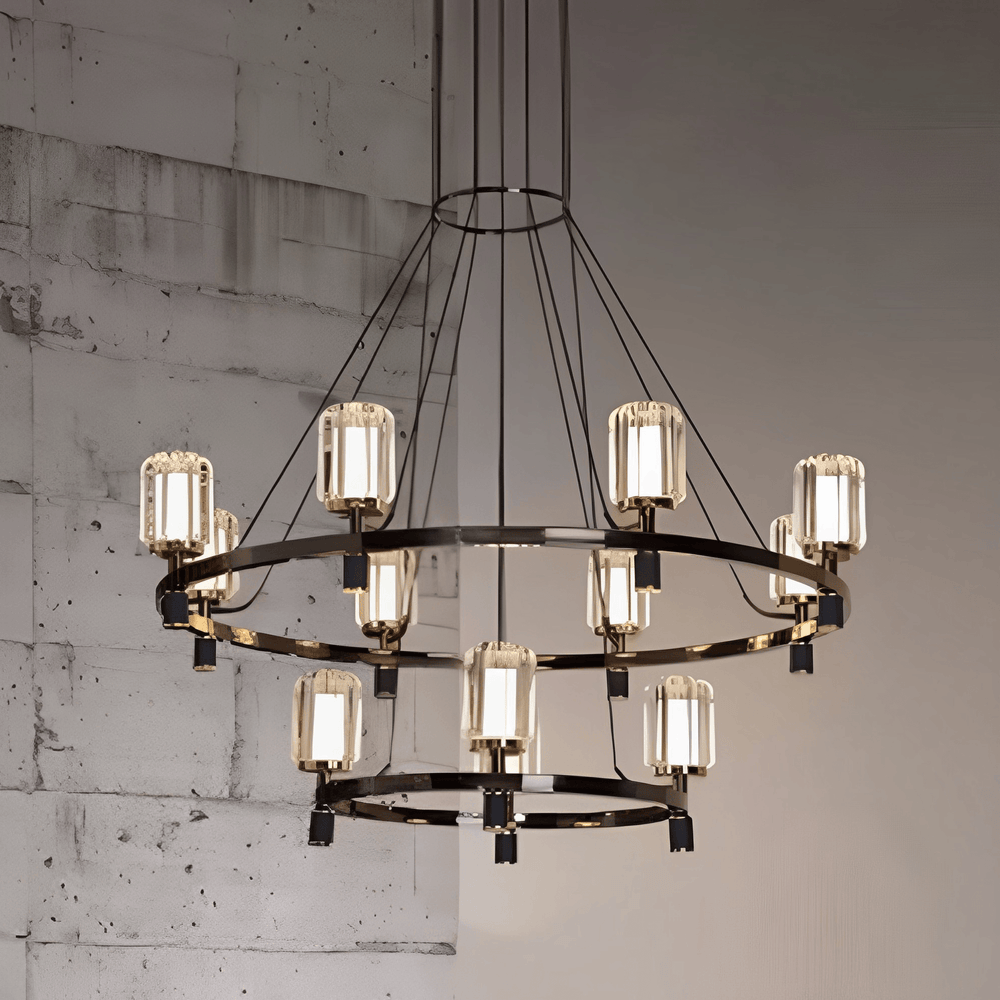 
                      
                        Gla Chandelier by Gloss (P0738-12A) - Ashoka Lites
                      
                    