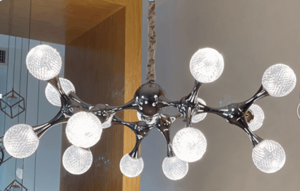 Glass Ball Chandelier by Gloss (3115-15) - Ashoka Lites