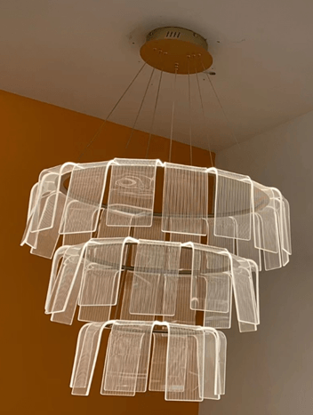 Glass Chandelier by Gloss(A894-3) - Ashoka Lites