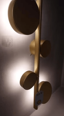 Gold Acrylic LED Wall Lamp by Gloss (9727) - Ashoka Lites