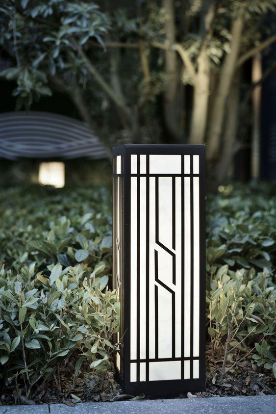 Iron and Marble Outdoor Wall Light by Gloss (XH009) - Ashoka Lites