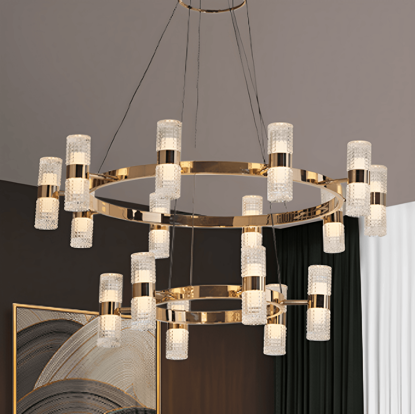 Luxe Chandelier by Gloss (P0715-16A) - Ashoka Lites