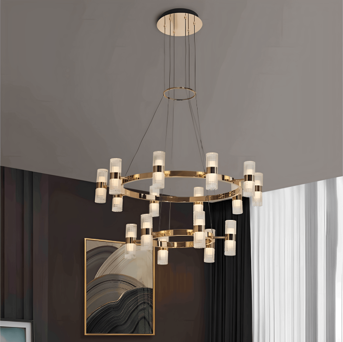 Luxe Chandelier by Gloss (P0715-16A) - Ashoka Lites