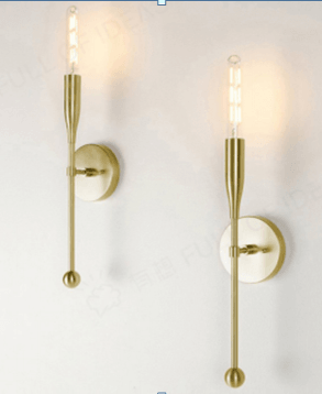 Mashal Wall Light in Brass color by Gloss (B5091) - Ashoka Lites