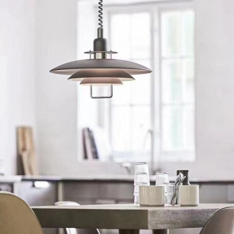 Primus Iron and Aluminium Pendant Light by Gloss (8064) - Ashoka Lites