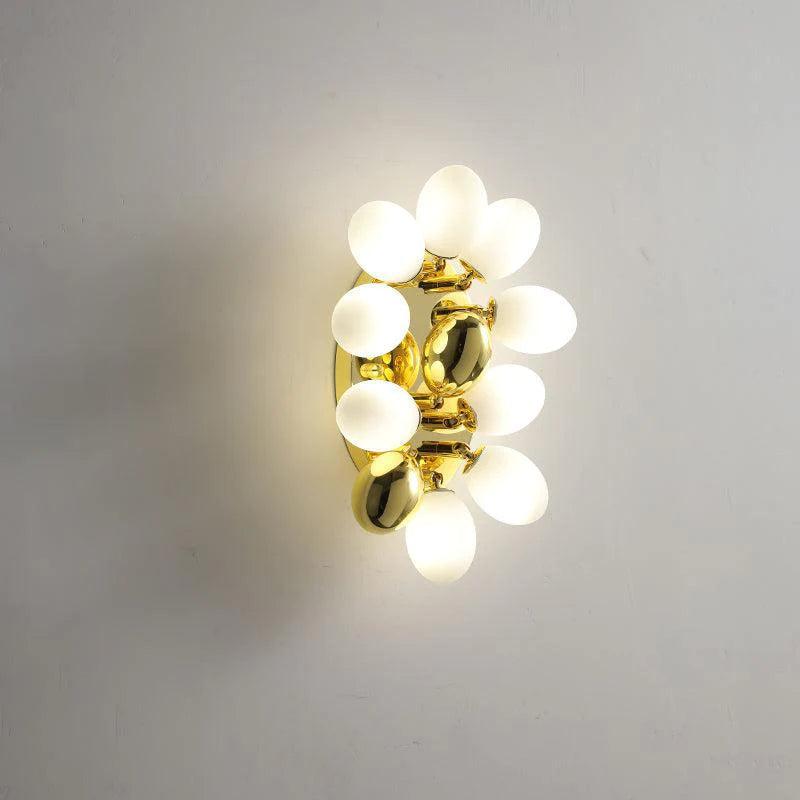 
                      
                        Small Egg Shape white & Gold Ball Wall Light by Gloss (B948) - Ashoka Lites
                      
                    