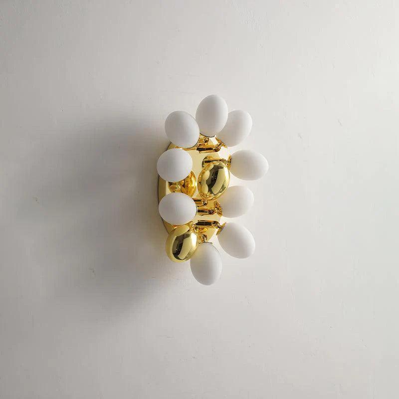 
                      
                        Small Egg Shape white & Gold Ball Wall Light by Gloss (B948) - Ashoka Lites
                      
                    