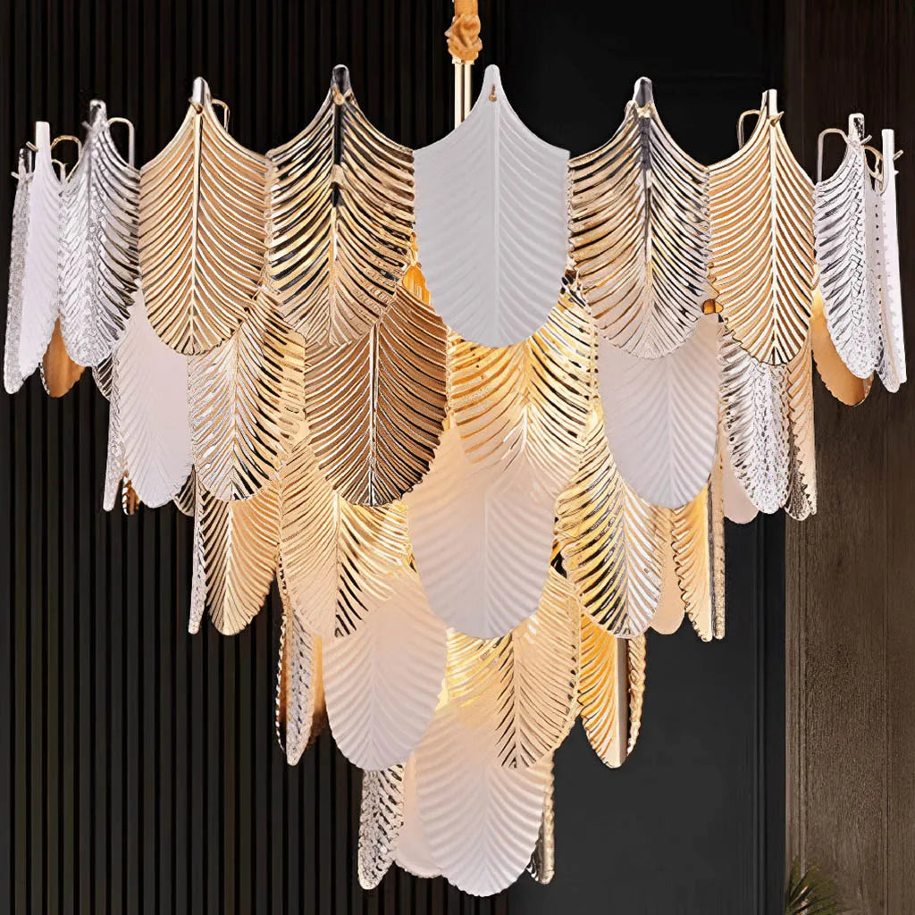 Feather Brass Luxury Chandelier by Gloss (SR88421/80)