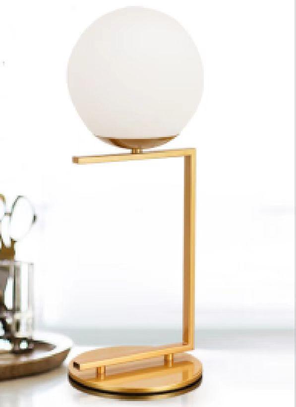 Brass Ball Table Desk Lamp Gloss (T9086) - Ashoka Lites