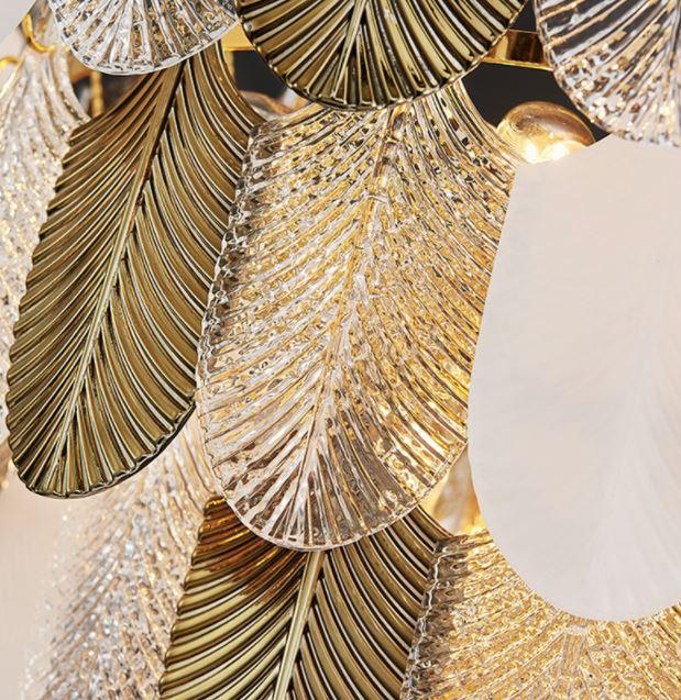 Feather Brass Luxury Chandelier by Gloss (SR88421/80) - Ashoka Lites