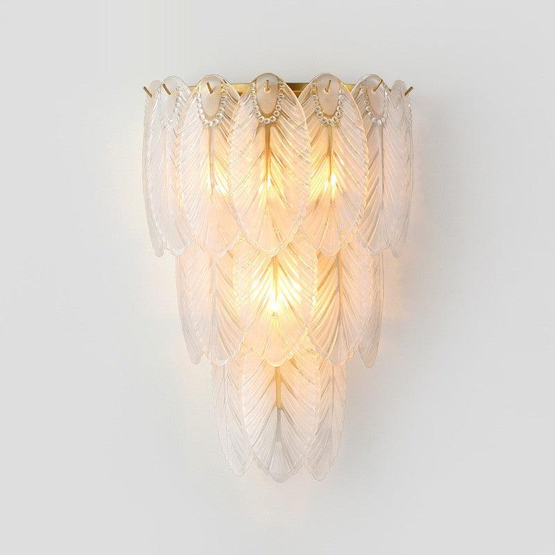 Feather Iron Glass Wall Lamp by Gloss (SR1039/W) - Ashoka Lites